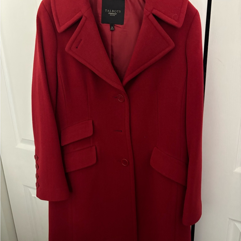 Talbots Classic Red Trench Coat